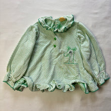Load image into Gallery viewer, Vintage 70s Giraffe Green Dotted Long Sleeve 12 Months