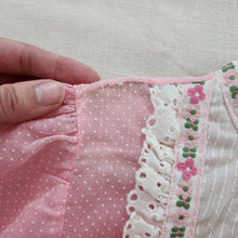 Load image into Gallery viewer, Vintage Semi-Sheer Pink Swiss Dot Maxi Dress kids 8/10