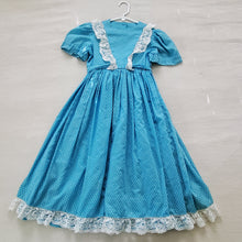 Load image into Gallery viewer, Vintage Lace Back Dotted Maxi Dress kids 6/8