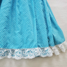 Load image into Gallery viewer, Vintage Lace Back Dotted Maxi Dress kids 6/8