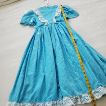 Load image into Gallery viewer, Vintage Lace Back Dotted Maxi Dress kids 6/8