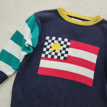 Load image into Gallery viewer, Vintage Gymboree Flag Knit Sweater 4t