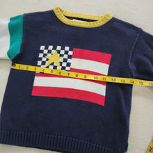 Load image into Gallery viewer, Vintage Gymboree Flag Knit Sweater 4t