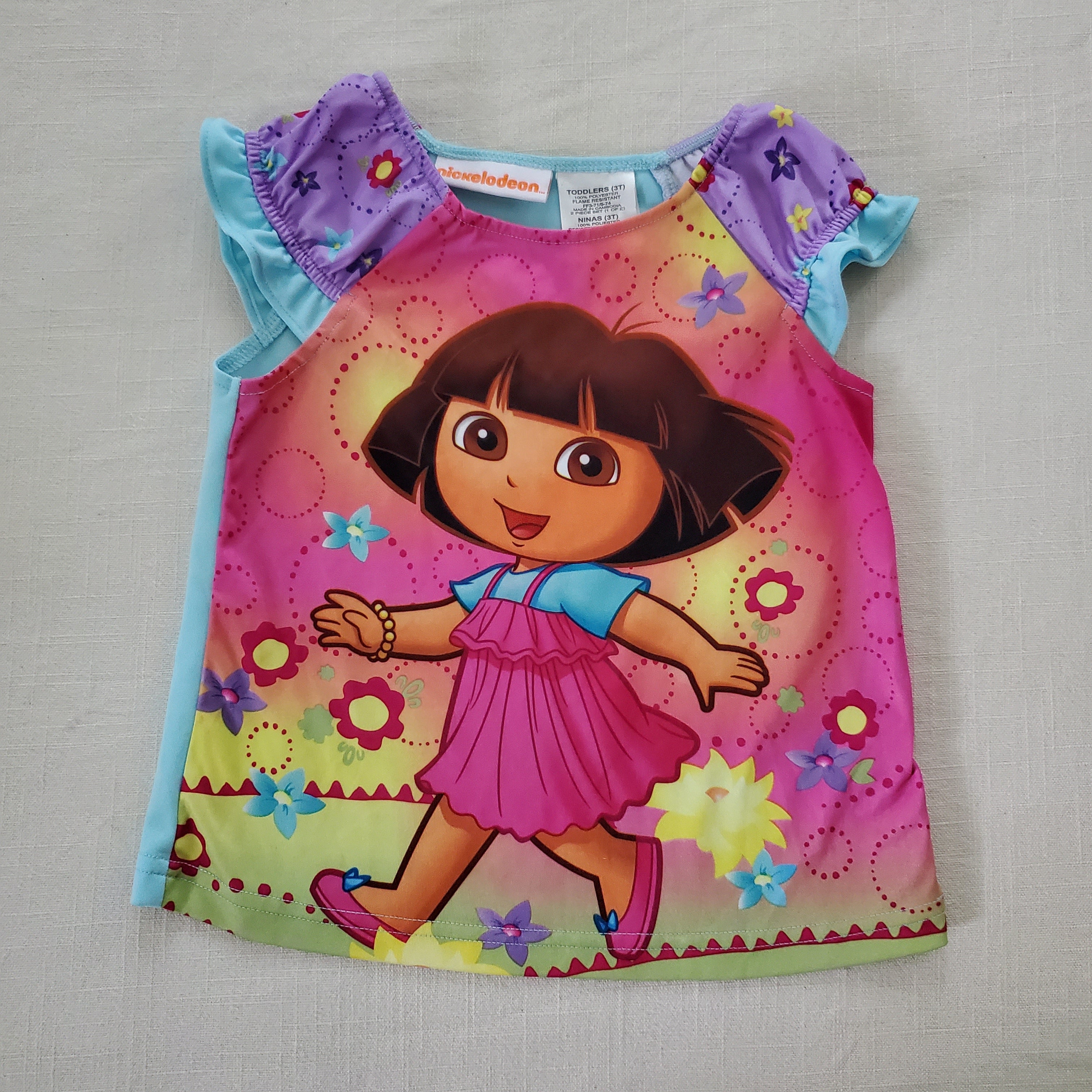 Y2k Dora the Explorer PJ Top 3t – Nostalgic Baby Vintage