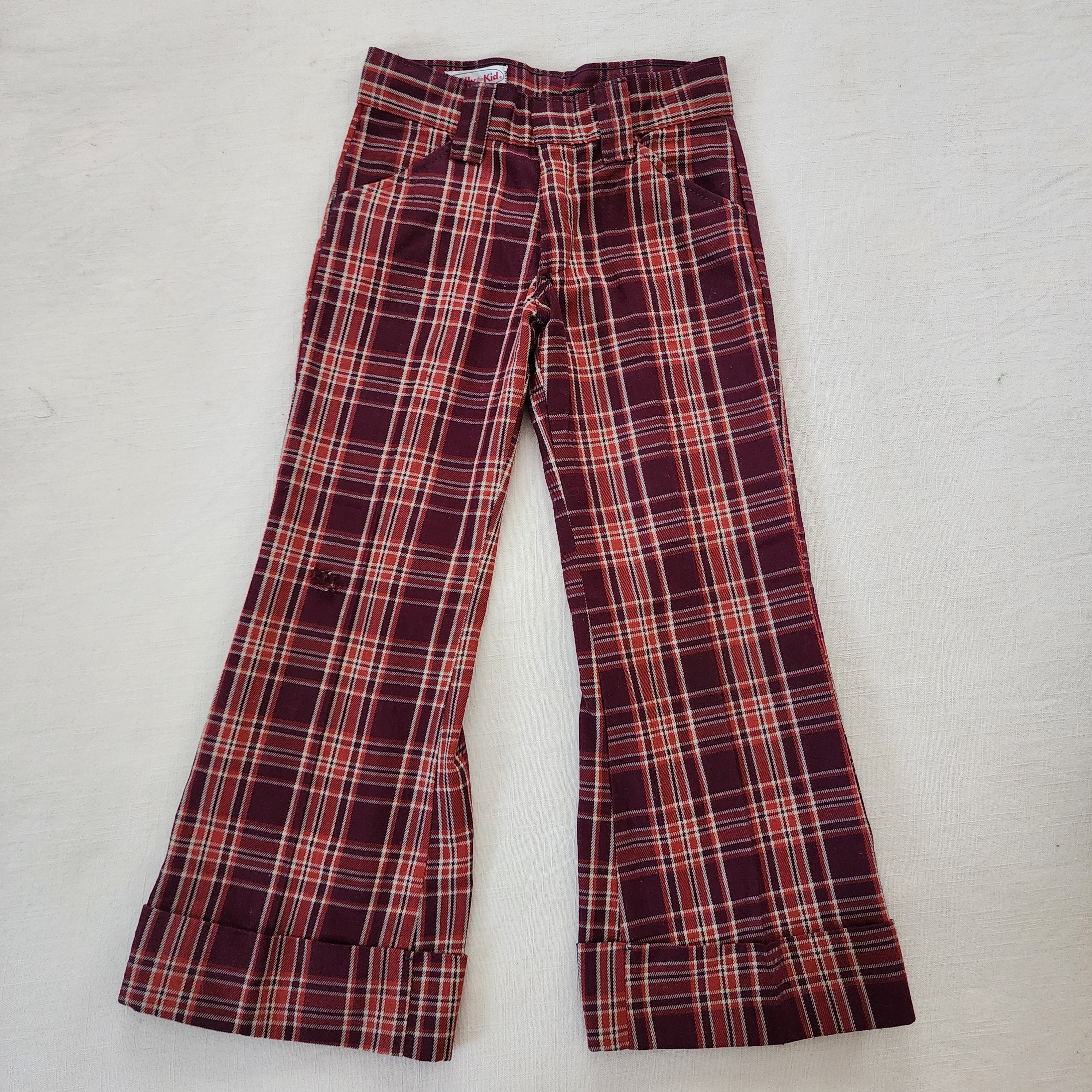 パンツ 70s USA Unknown Flared Check Pants 70s USA Unknown Flared Check Pants