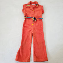 Load image into Gallery viewer, Vintage Healthtex Orange/Rainbow Pantsuit 4t
