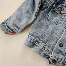 Load image into Gallery viewer, Vintage Levi's Flannel Lined Distressed Jean Jacket Orange Tab 4t