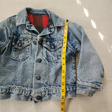 Load image into Gallery viewer, Vintage Levi's Flannel Lined Distressed Jean Jacket Orange Tab 4t
