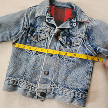 Load image into Gallery viewer, Vintage Levi's Flannel Lined Distressed Jean Jacket Orange Tab 4t