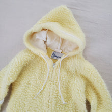 Load image into Gallery viewer, Vintage Yellow Fuzzy Hooded PJs 12-18 months