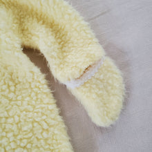 Load image into Gallery viewer, Vintage Yellow Fuzzy Hooded PJs 12-18 months