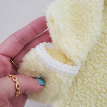 Load image into Gallery viewer, Vintage Yellow Fuzzy Hooded PJs 12-18 months