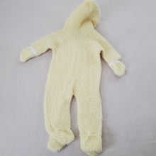 Load image into Gallery viewer, Vintage Yellow Fuzzy Hooded PJs 12-18 months