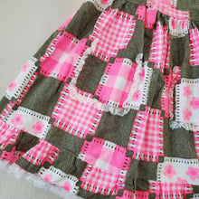 Load image into Gallery viewer, Vintage 60s/70s Patchwork Floral Dress kids 6 *flaw