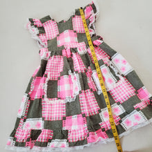 Load image into Gallery viewer, Vintage 60s/70s Patchwork Floral Dress kids 6 *flaw