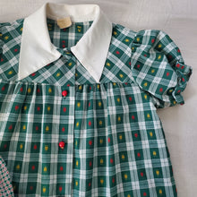 Load image into Gallery viewer, Vintage 70s Green Plaid Dress + Bloomers 5t