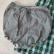 Load image into Gallery viewer, Vintage 70s Green Plaid Dress + Bloomers 5t