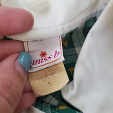 Load image into Gallery viewer, Vintage 70s Green Plaid Dress + Bloomers 5t