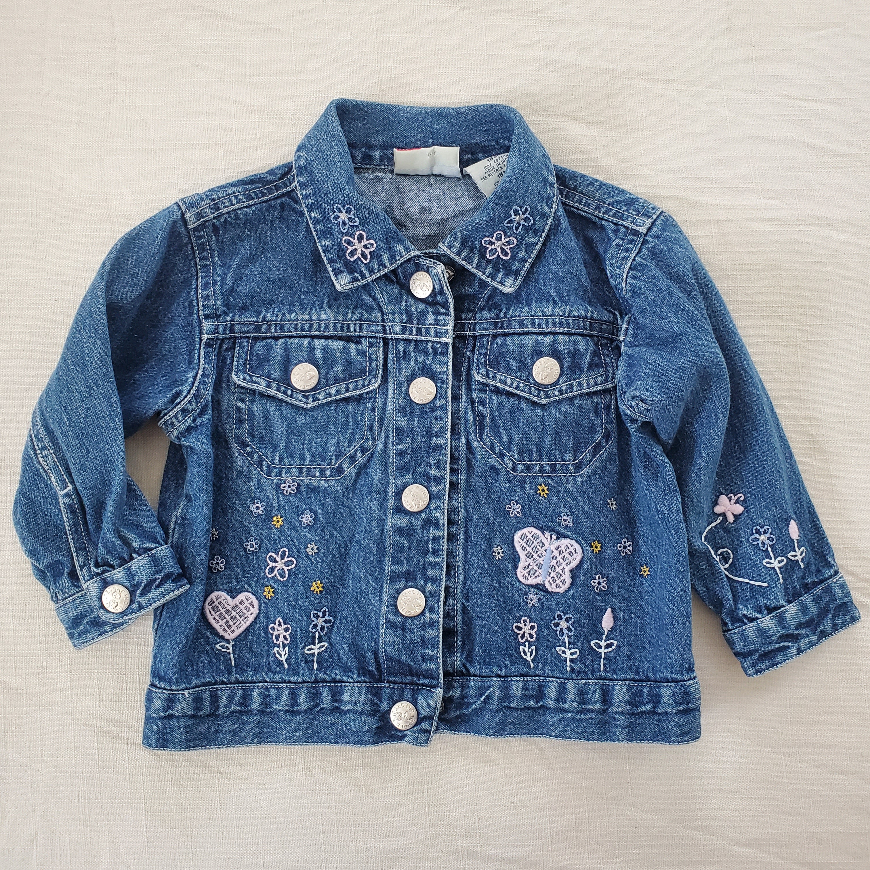 Vintage Y2k Butterfly Floral Jean Jacket 18 months – Nostalgic