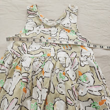 Load image into Gallery viewer, Vintage Bunny + Carrots Dress kids 6 *flaw