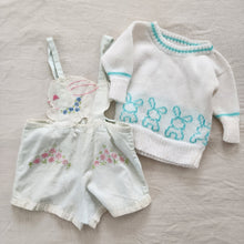 Load image into Gallery viewer, Vintage Bunny Romper & Sweater Bundle 3-9 months