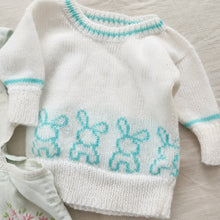 Load image into Gallery viewer, Vintage Bunny Romper & Sweater Bundle 3-9 months