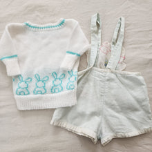 Load image into Gallery viewer, Vintage Bunny Romper & Sweater Bundle 3-9 months