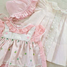 Load image into Gallery viewer, Vintage Pink Dresses + Bonnet Bundle 0-3 months