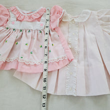 Load image into Gallery viewer, Vintage Pink Dresses + Bonnet Bundle 0-3 months