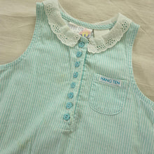 Load image into Gallery viewer, Vintage Blue Striped Sleeveless Dress 9/10