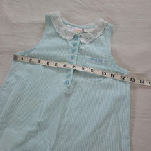 Load image into Gallery viewer, Vintage Blue Striped Sleeveless Dress 9/10