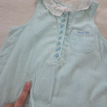 Load image into Gallery viewer, Vintage Blue Striped Sleeveless Dress 9/10