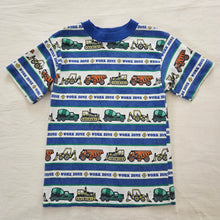 Load image into Gallery viewer, Vintage Construction Trucks Striped Tee 5t