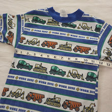Load image into Gallery viewer, Vintage Construction Trucks Striped Tee 5t