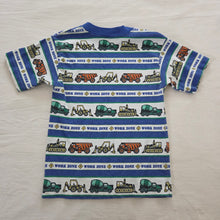 Load image into Gallery viewer, Vintage Construction Trucks Striped Tee 5t