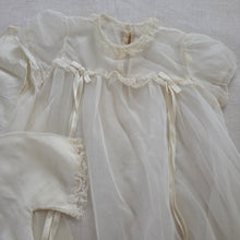 Load image into Gallery viewer, Vintage Baptism Sheer 3-Piece Dress Set Baby/Toddler
