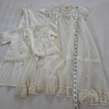 Load image into Gallery viewer, Vintage Baptism Sheer 3-Piece Dress Set Baby/Toddler