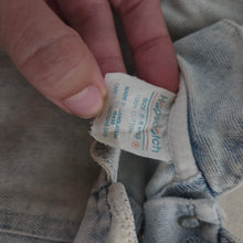 Load image into Gallery viewer, Vintage Ruffle Bum Denim Romper 3-6 months