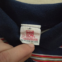 Load image into Gallery viewer, Vintage Navy/Red Striped Shirt 2t