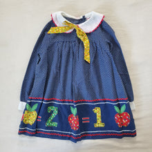 Load image into Gallery viewer, Vintage School Themed Long Sleeve Dress 4t
