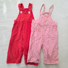Load image into Gallery viewer, Vintage Red Overalls Bundle 9-12 months *flaws
