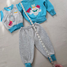 Load image into Gallery viewer, Vintage 3-Piece Cheerleader Bunny Set 12 months