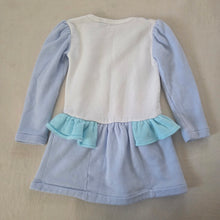 Load image into Gallery viewer, Vintage Carousel Blue Ruffled Dress kids 6