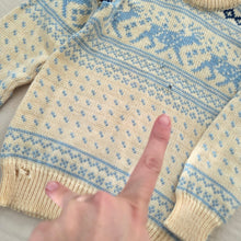 Load image into Gallery viewer, Vintage Wool Reindeer Pattern Knit Sweater kids 8/10 *flaw