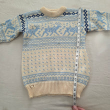 Load image into Gallery viewer, Vintage Wool Reindeer Pattern Knit Sweater kids 8/10 *flaw