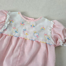 Load image into Gallery viewer, Vintage Hearts/Flowers Bubble Ruffled Romper 12 months