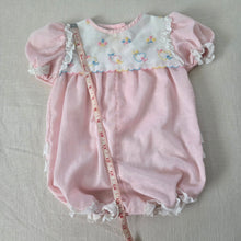 Load image into Gallery viewer, Vintage Hearts/Flowers Bubble Ruffled Romper 12 months