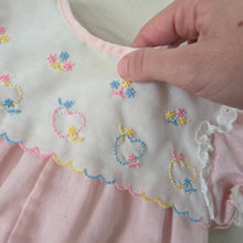Load image into Gallery viewer, Vintage Hearts/Flowers Bubble Ruffled Romper 12 months
