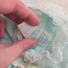 Load image into Gallery viewer, Vintage Mint Dotted Frilly Short Dress 12 months