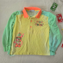 Load image into Gallery viewer, 90s Vintage Oshkosh Neon Robot Long Sleeve 4t